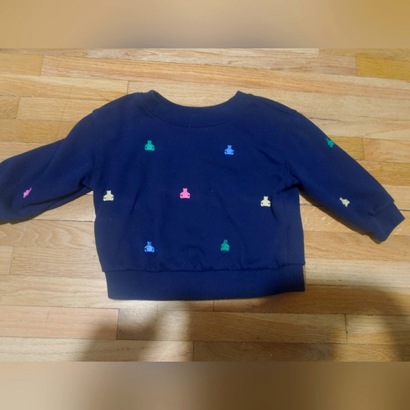 GAP Other - Gap baby boy embroidered bear long sleeve sweatshirt in Navy / 12-18 months